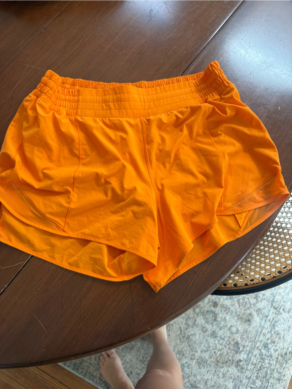 lululemon athletica Women's Bright Orange High-Waist Athletic Shorts